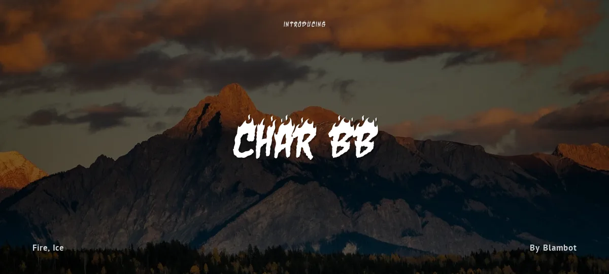 Char BB font preview