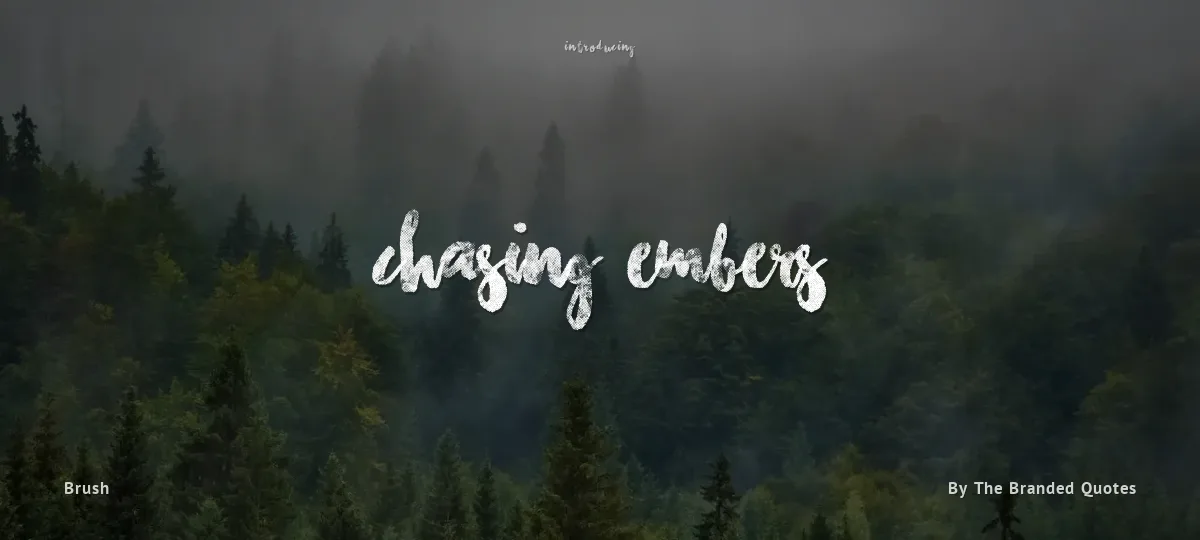Chasing Embers font preview