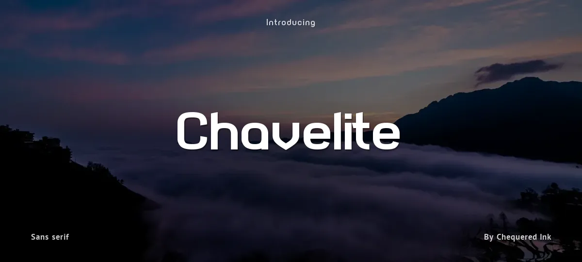Chavelite font preview