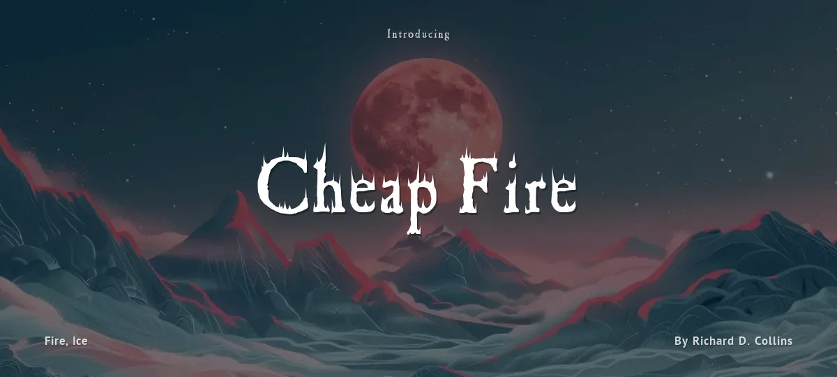 Cheap Fire font preview
