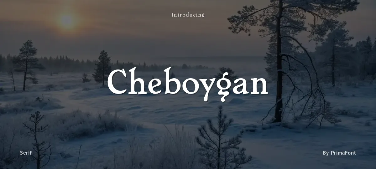 Cheboygan font preview