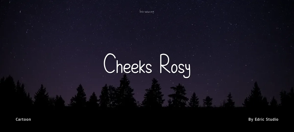 Cheeks Rosy font preview