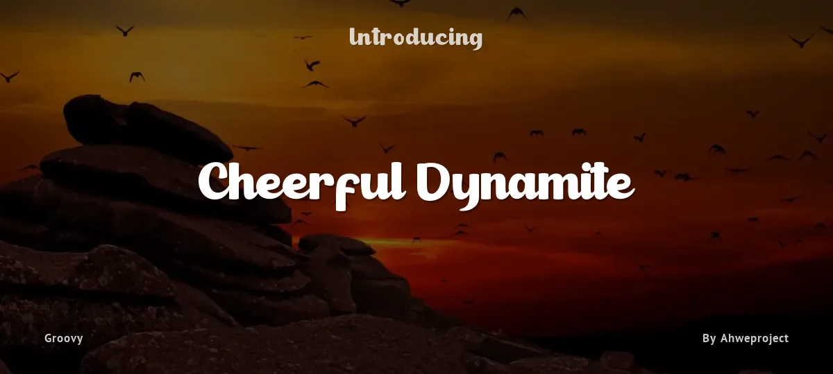 Cheerful Dynamite font preview