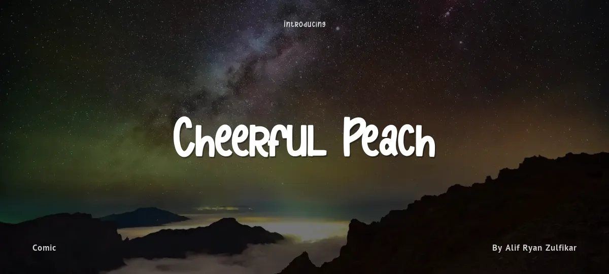 Cheerful Peach font preview