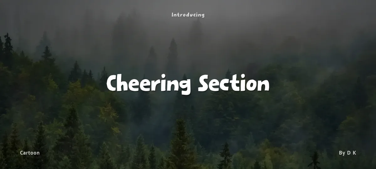 Cheering Section font preview