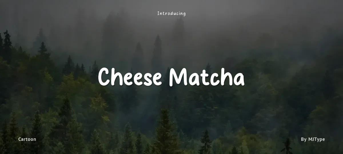 Cheese Matcha font preview