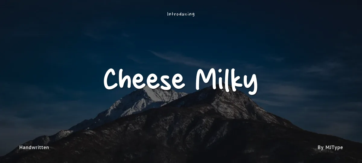 Cheese Milky font preview