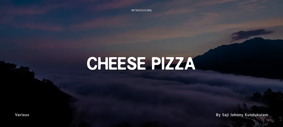 Cheese Pizza font preview