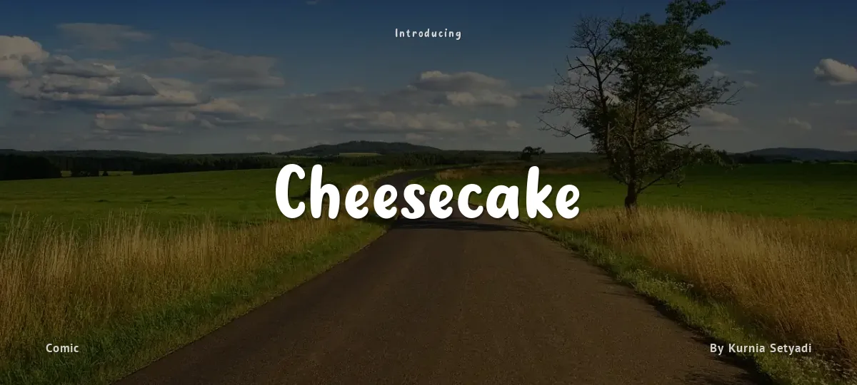 Cheesecake font preview