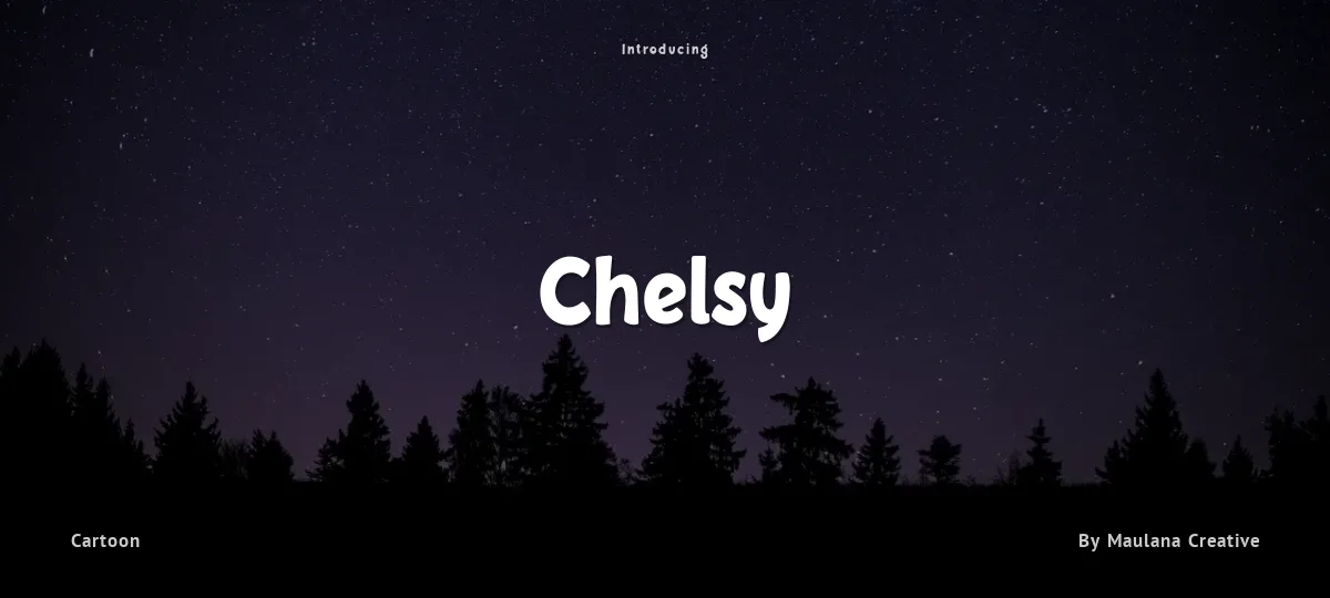 Chelsy font preview