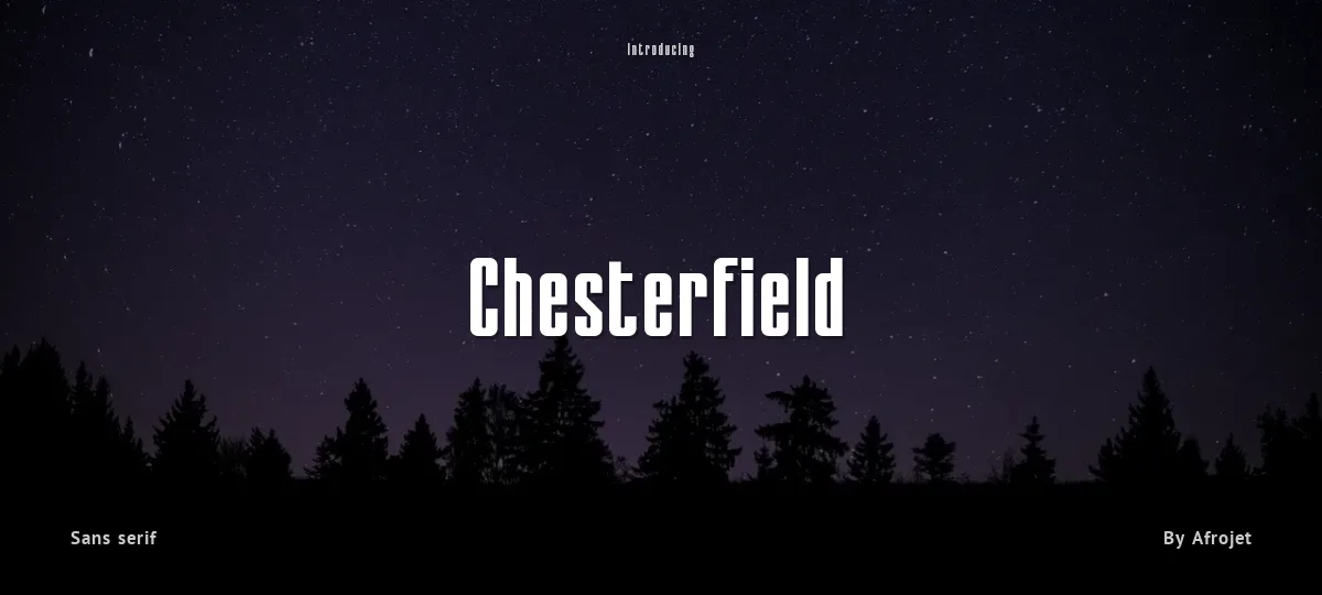 Chesterfield font preview