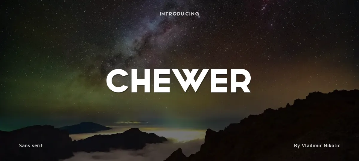 Chewer font preview