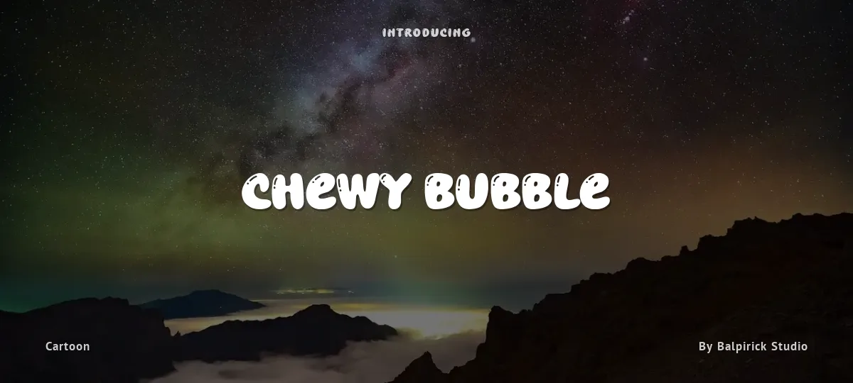 Chewy Bubble font preview