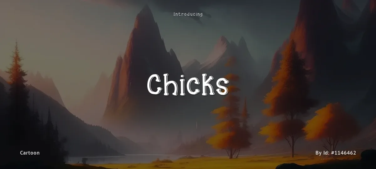 Chicks font preview