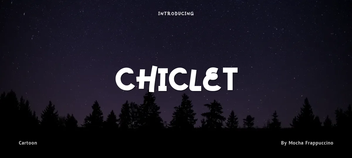 Chiclet font preview