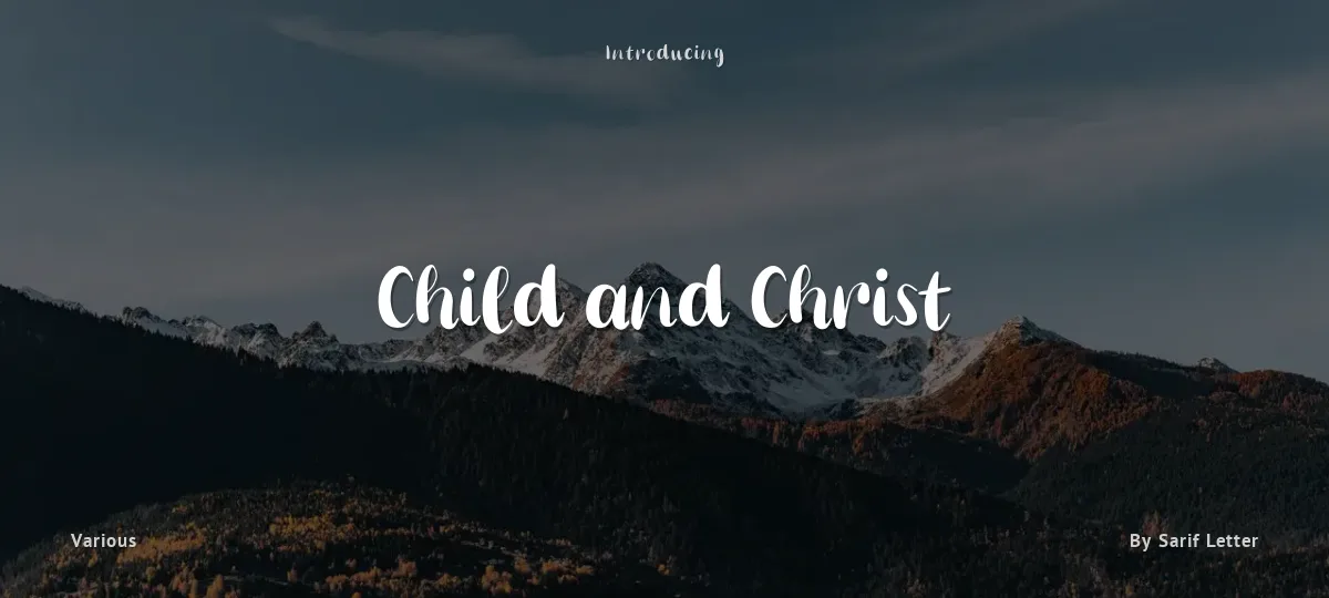 Child and Christ font preview