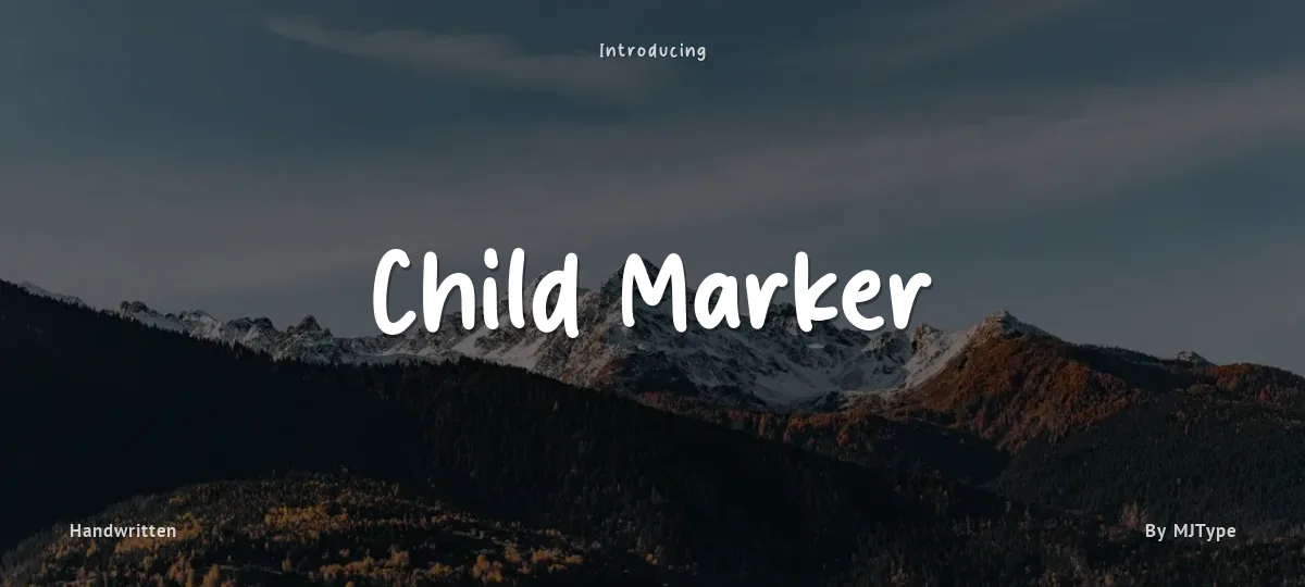 Child Marker font preview