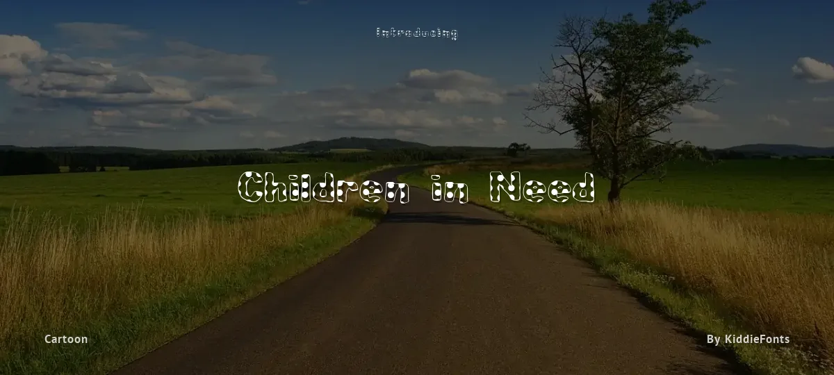 Children in Need font preview