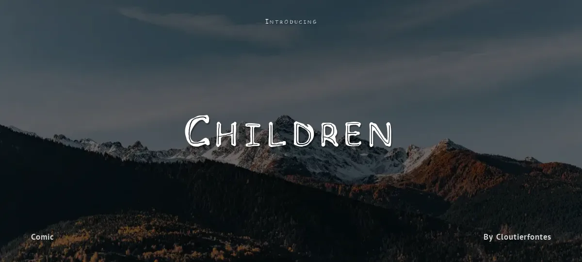 Children font preview