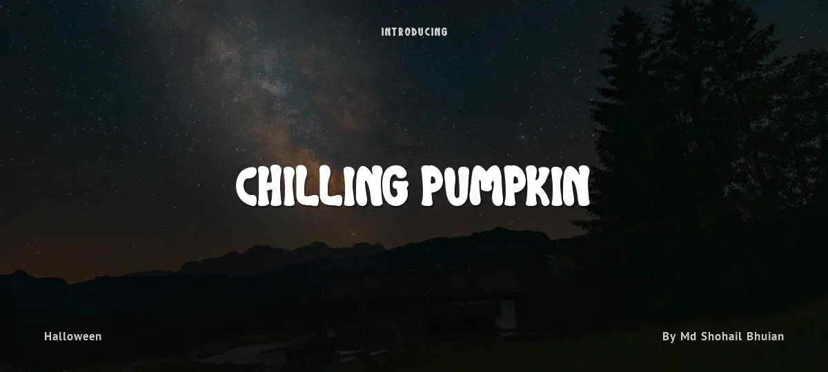 Chilling Pumpkin font preview