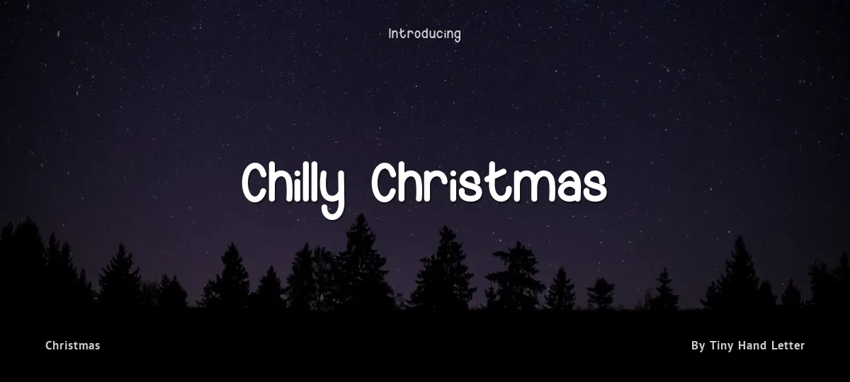 Chilly Christmas font preview