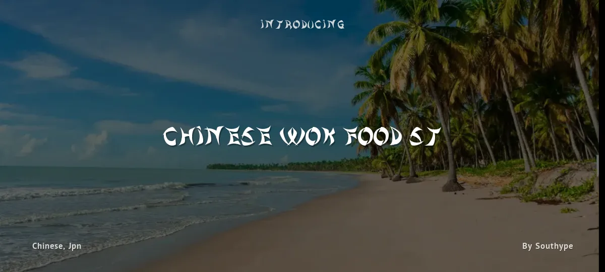Chinese Wok Food St font preview