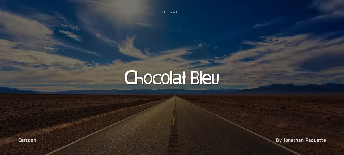 Chocolat Bleu font preview
