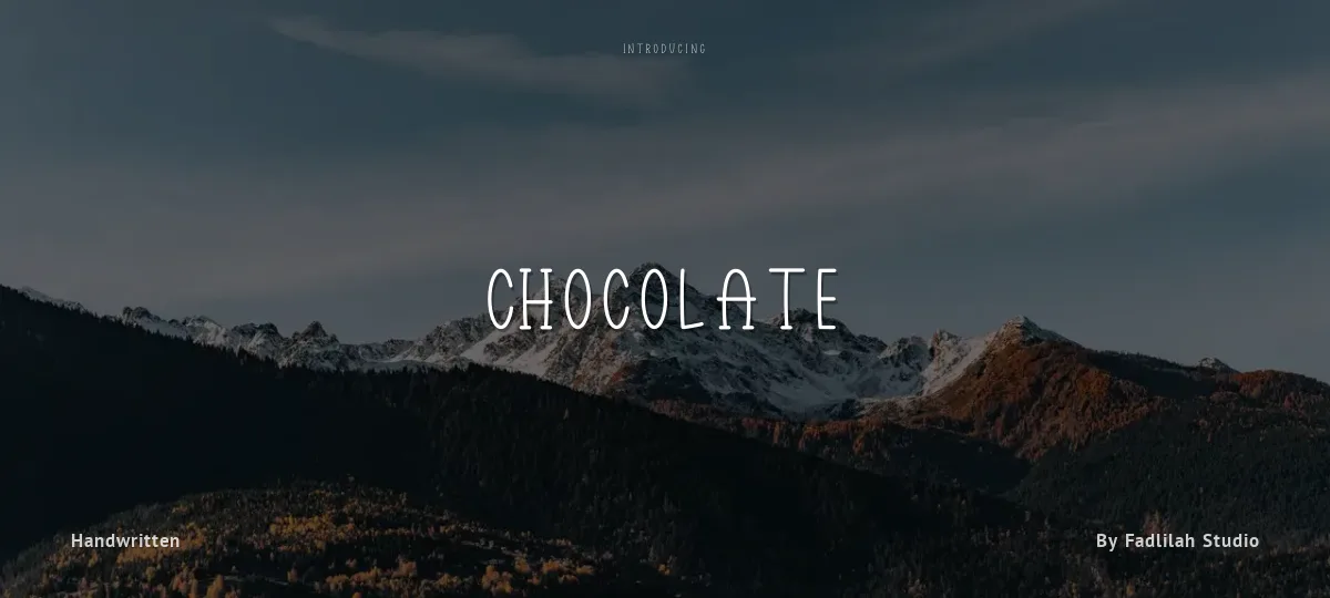Chocolate font preview