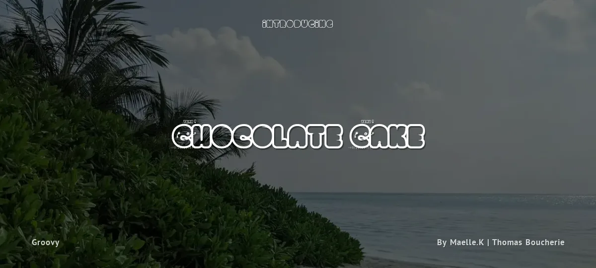 Chocolate Cake font preview