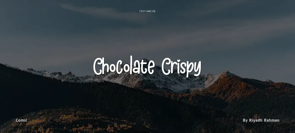 Chocolate Crispy font preview