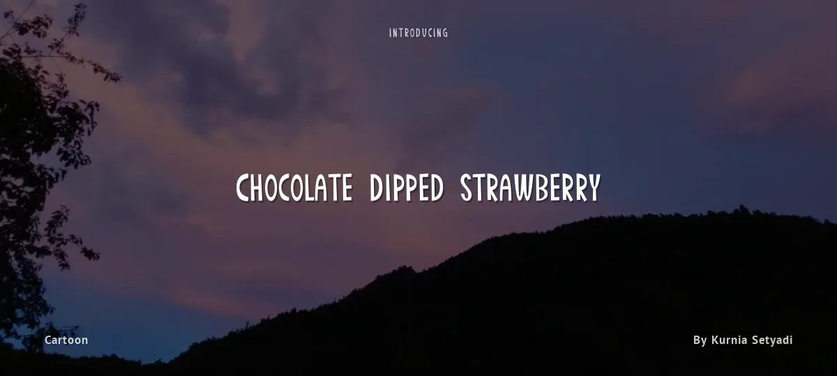Chocolate Dipped Strawberry font preview