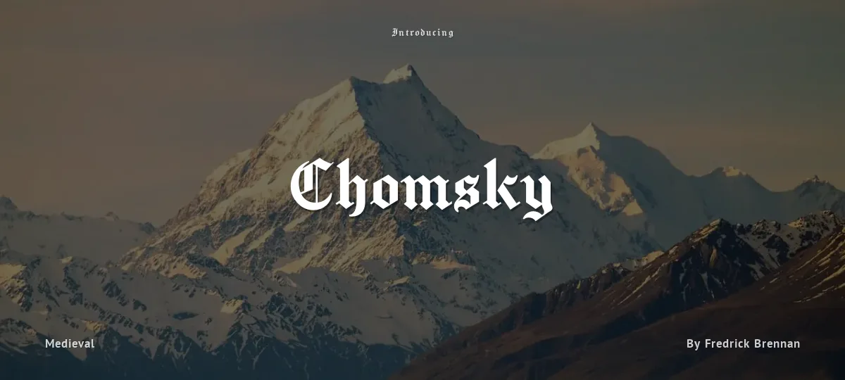 Chomsky font preview