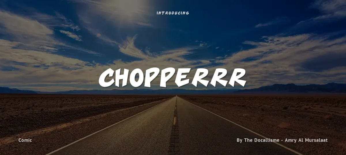 Chopperrr font preview
