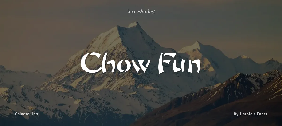 Chow Fun font preview