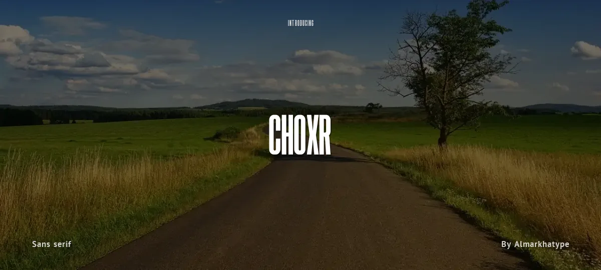 Choxr font preview