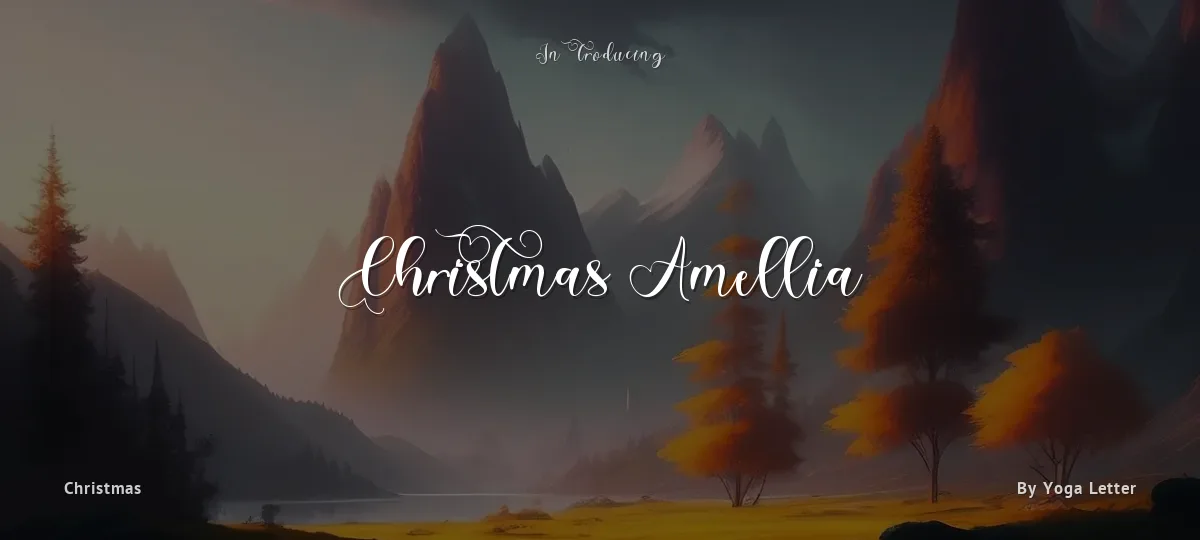 Christmas Amellia font preview