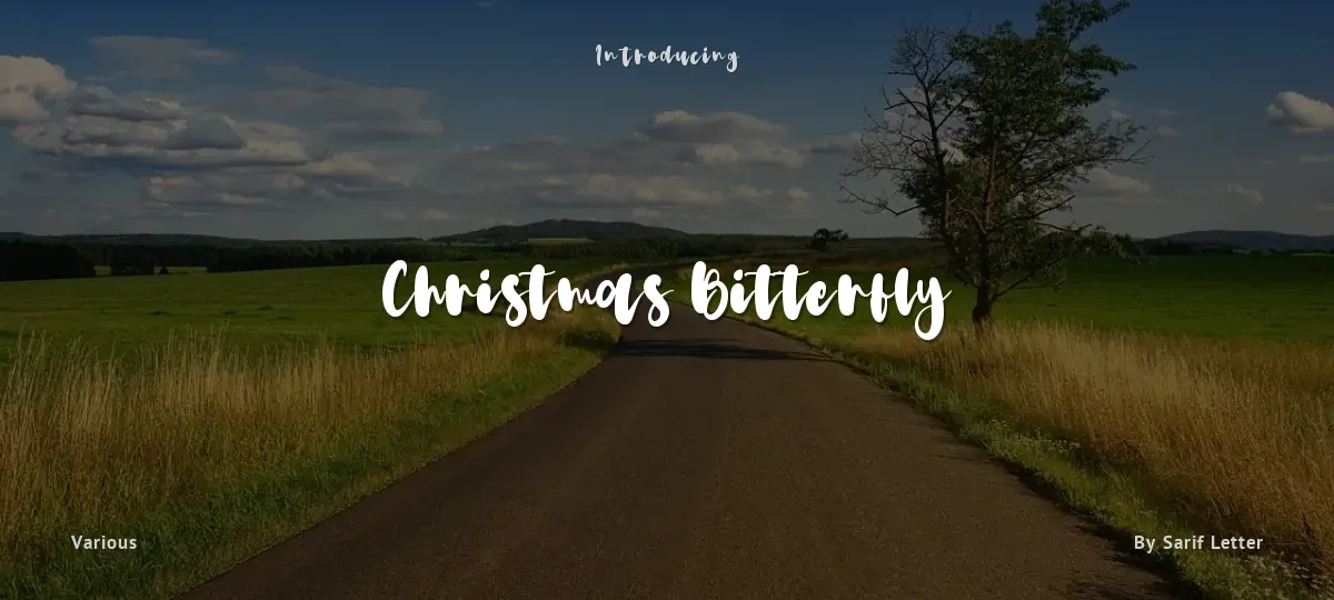 Christmas Bitterfly font preview