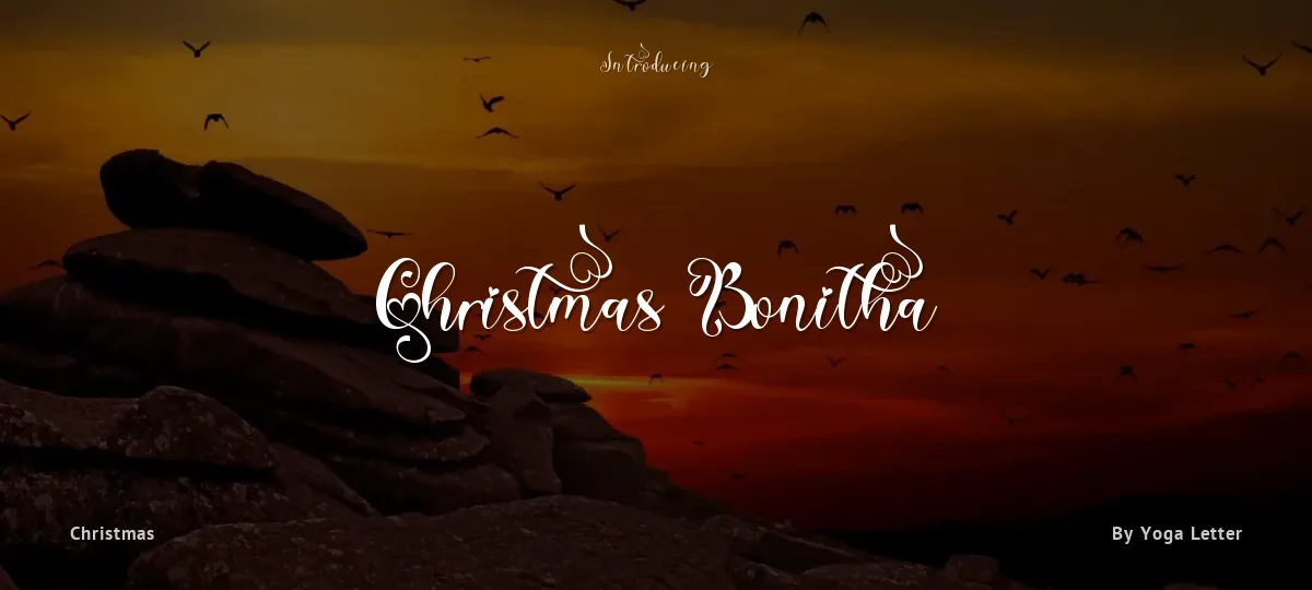 Christmas Bonitha font preview