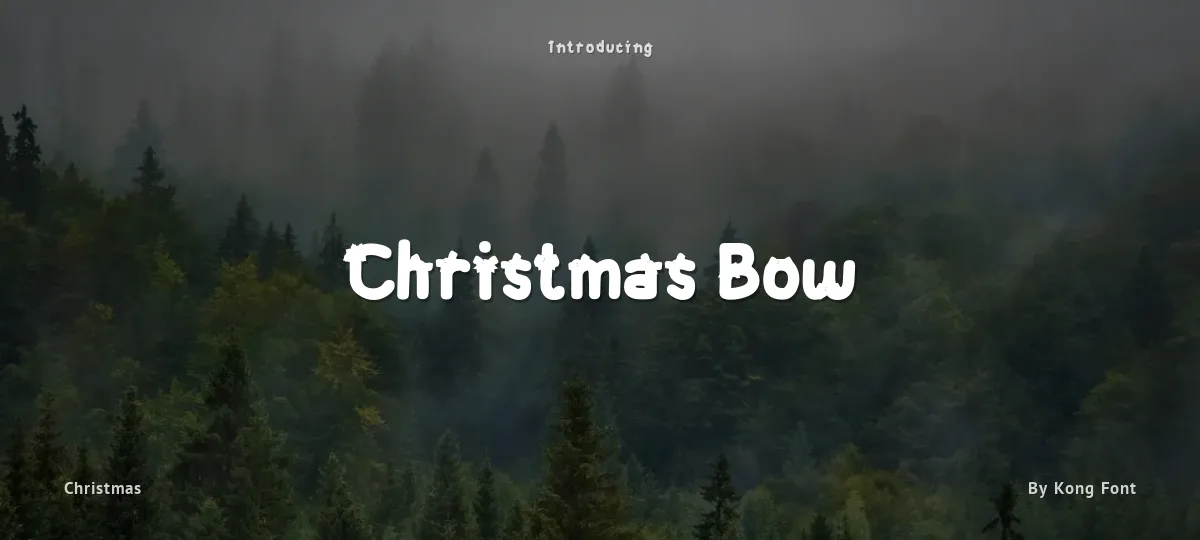Christmas Bow font preview