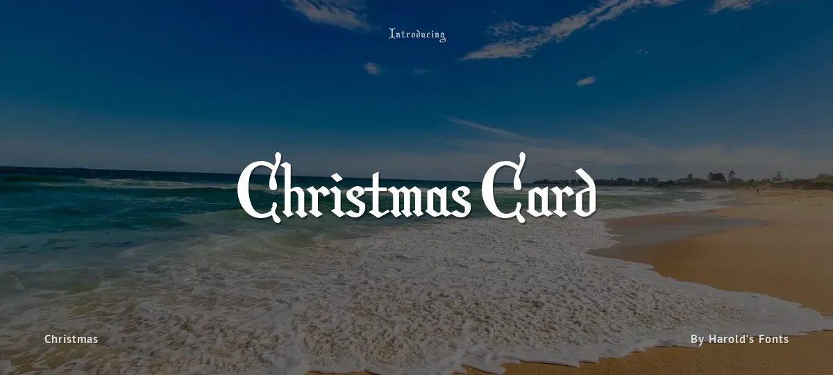 Christmas Card font preview