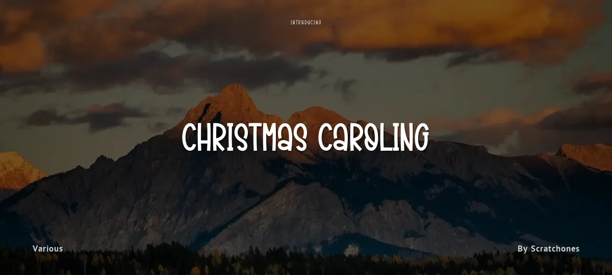 Christmas Caroling font preview