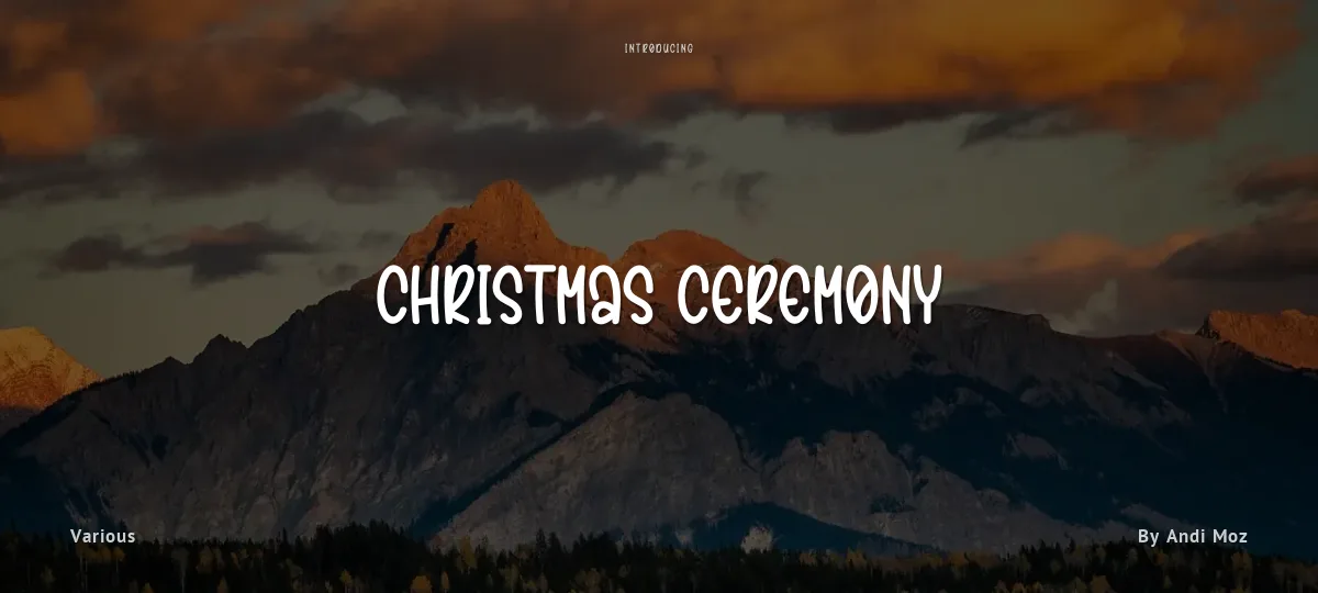 Christmas Ceremony font preview