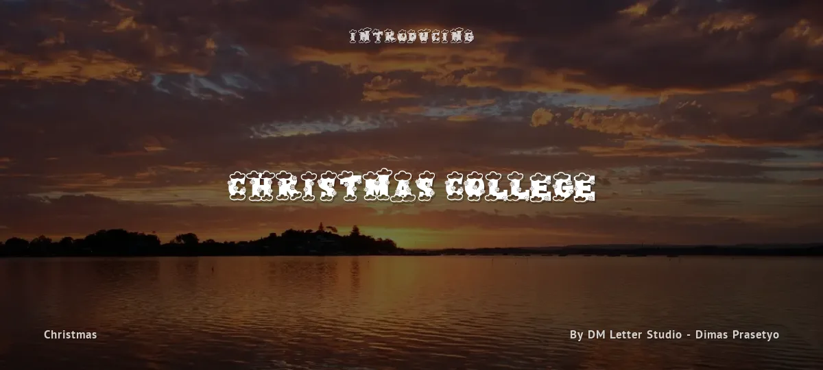 Christmas College font preview