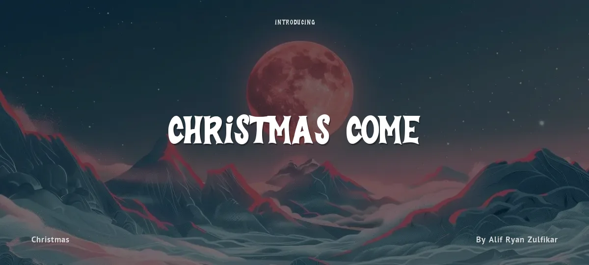 Christmas Come font preview