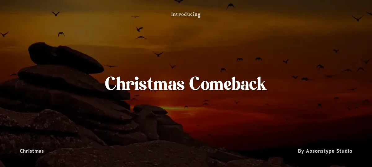 Christmas Comeback font preview