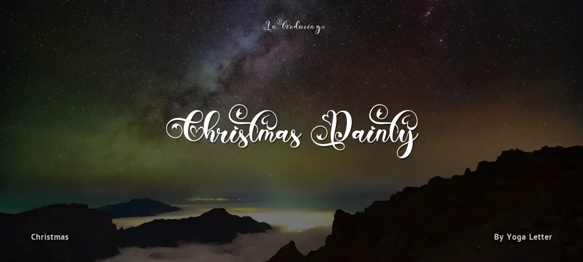 Christmas Dainty font preview