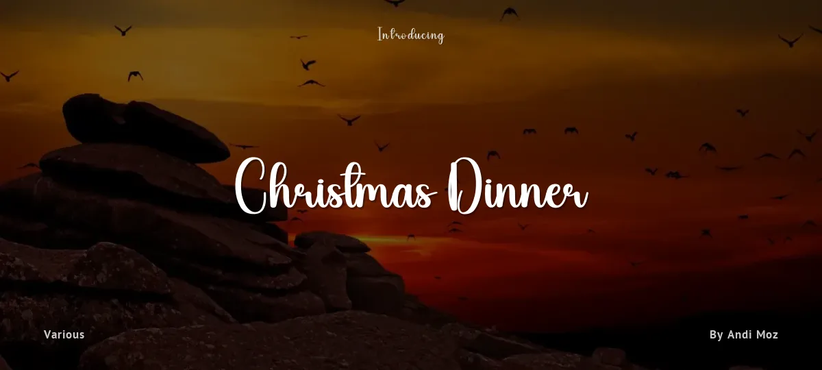 Christmas Dinner font preview
