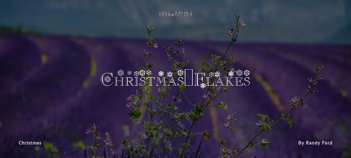 Christmas/Flakes font preview