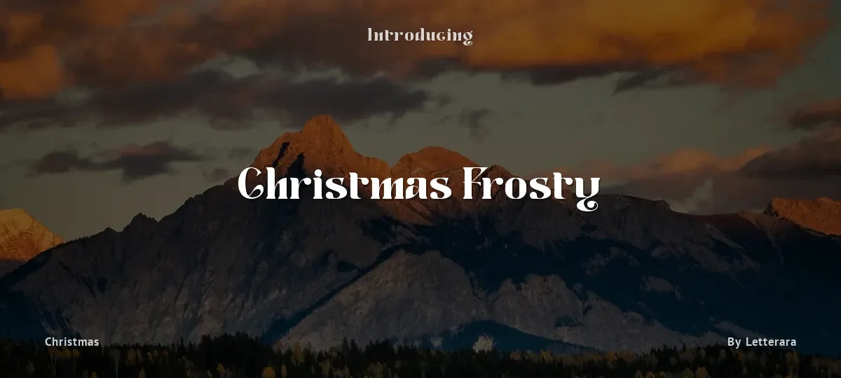 Christmas Frosty font preview