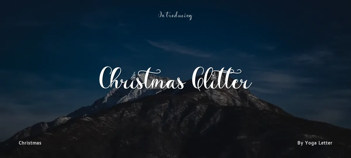 Christmas Glitter font preview